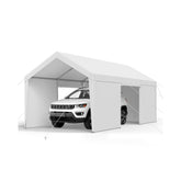 Carport Car Canopy 10x20FT Heavy Duty Outdoor Car Shelter with Sidewalls Grey